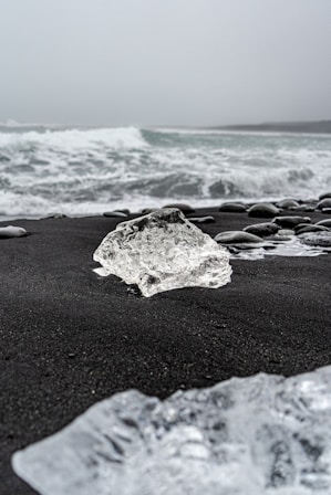 a rock on a beach
