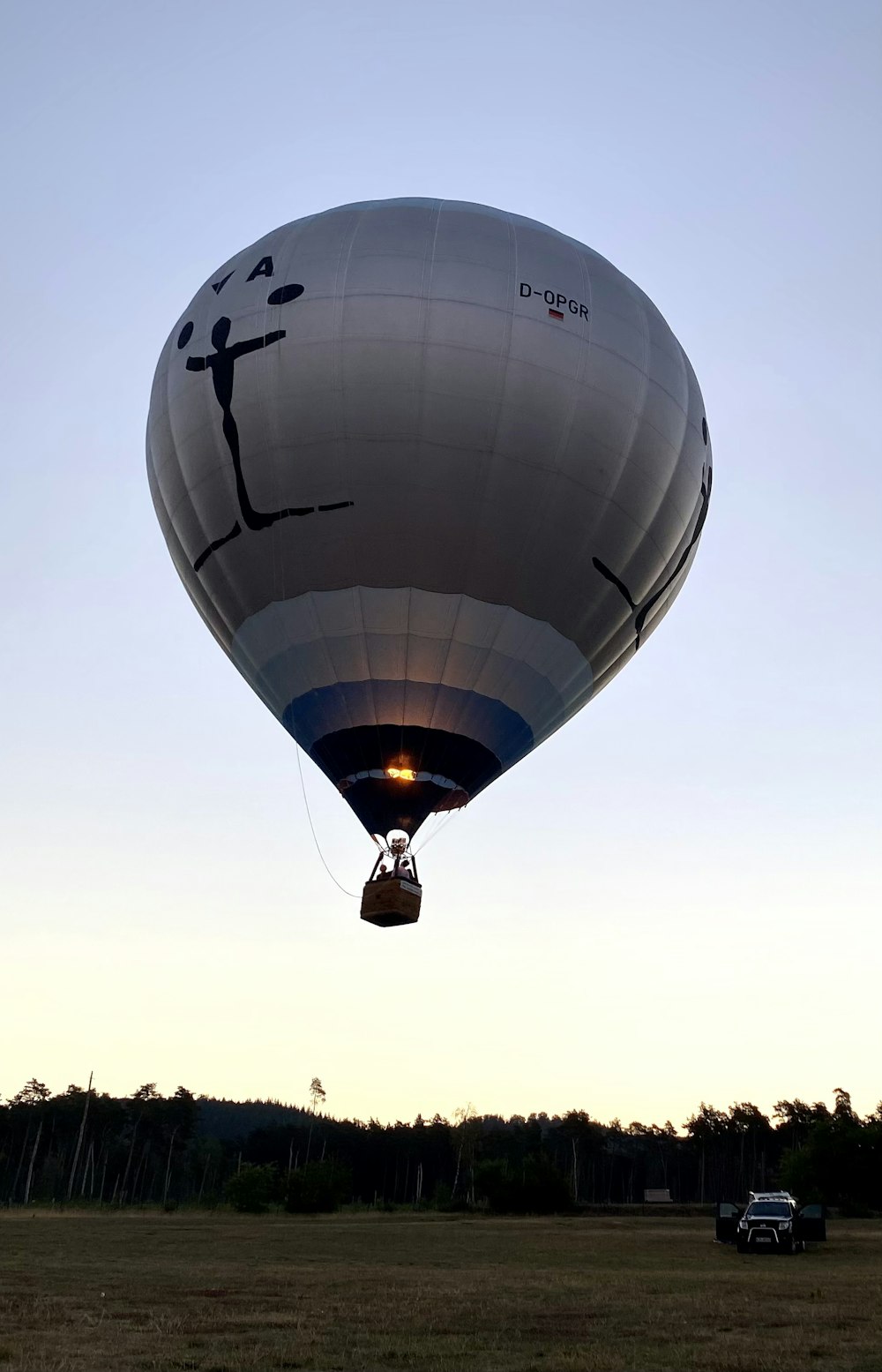 a large white hot air balloon