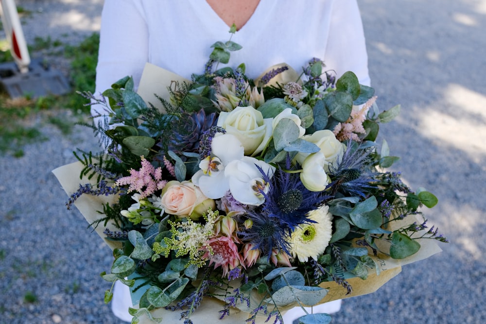 a bouquet of flowers