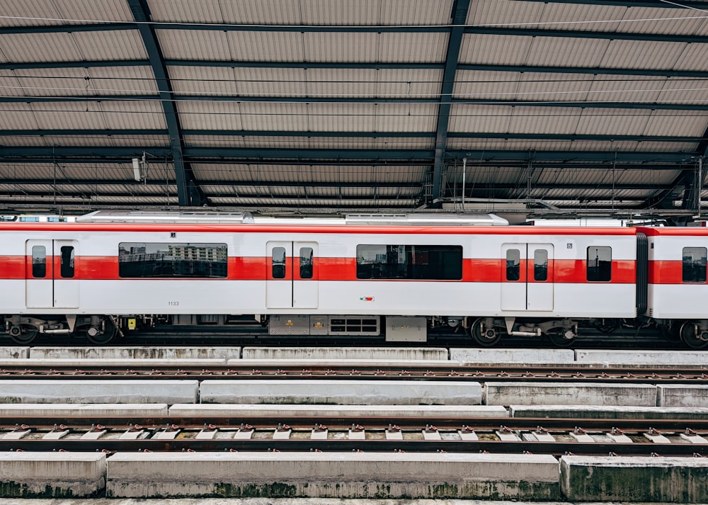 a train on the railway tracks