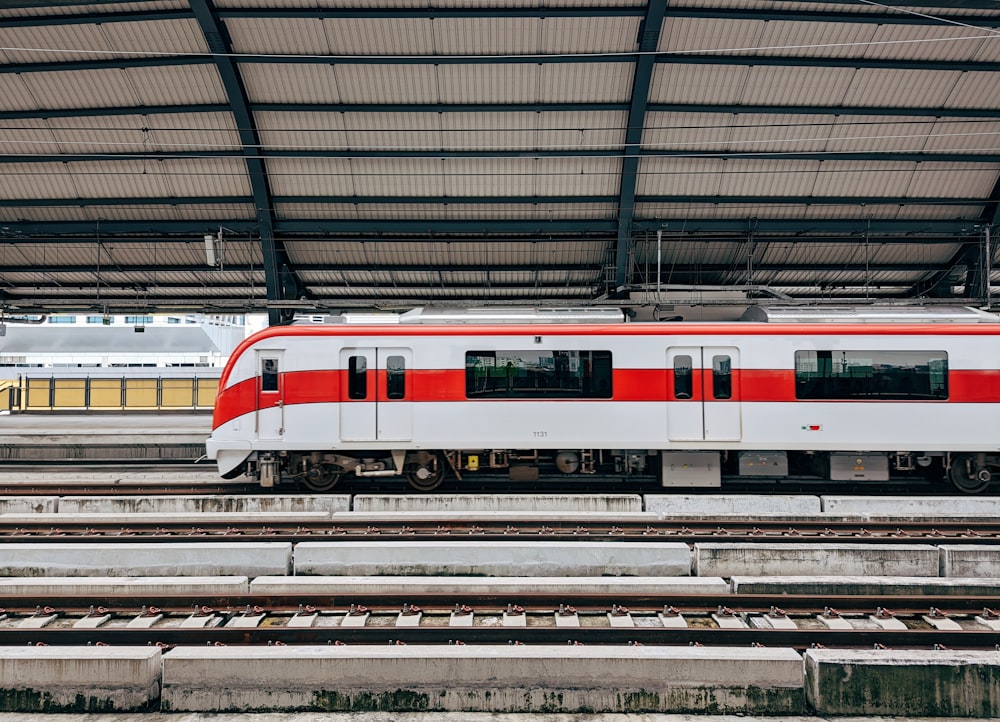 a train on the railway tracks