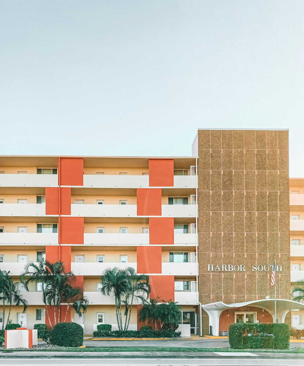 a large orange building