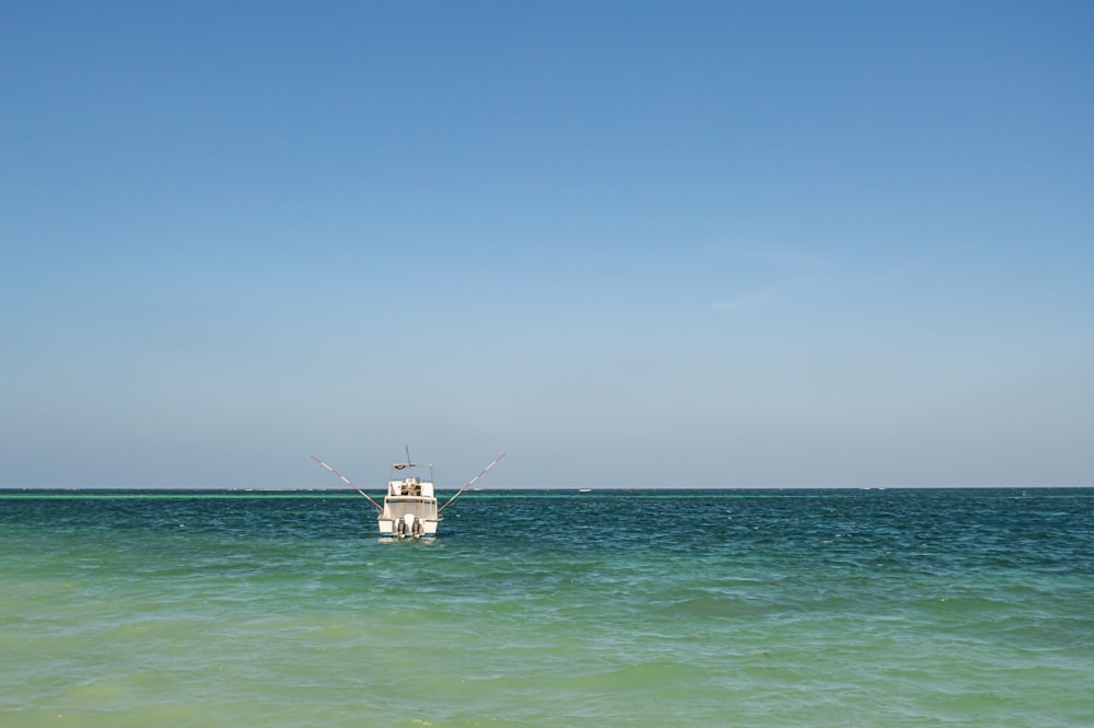 a boat in the ocean