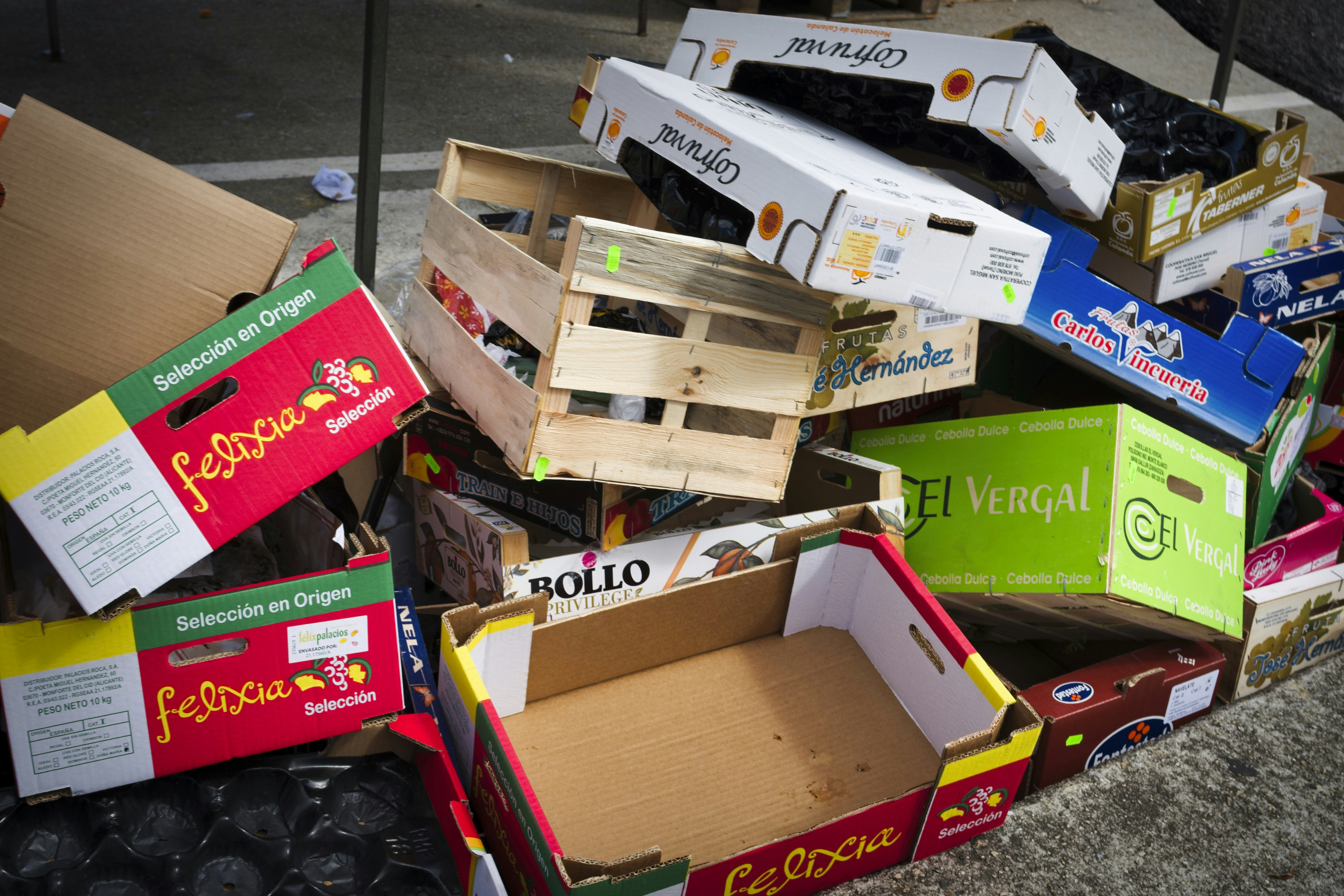 Old boxes in need of removal from retail store