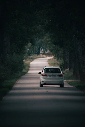 a car on a road