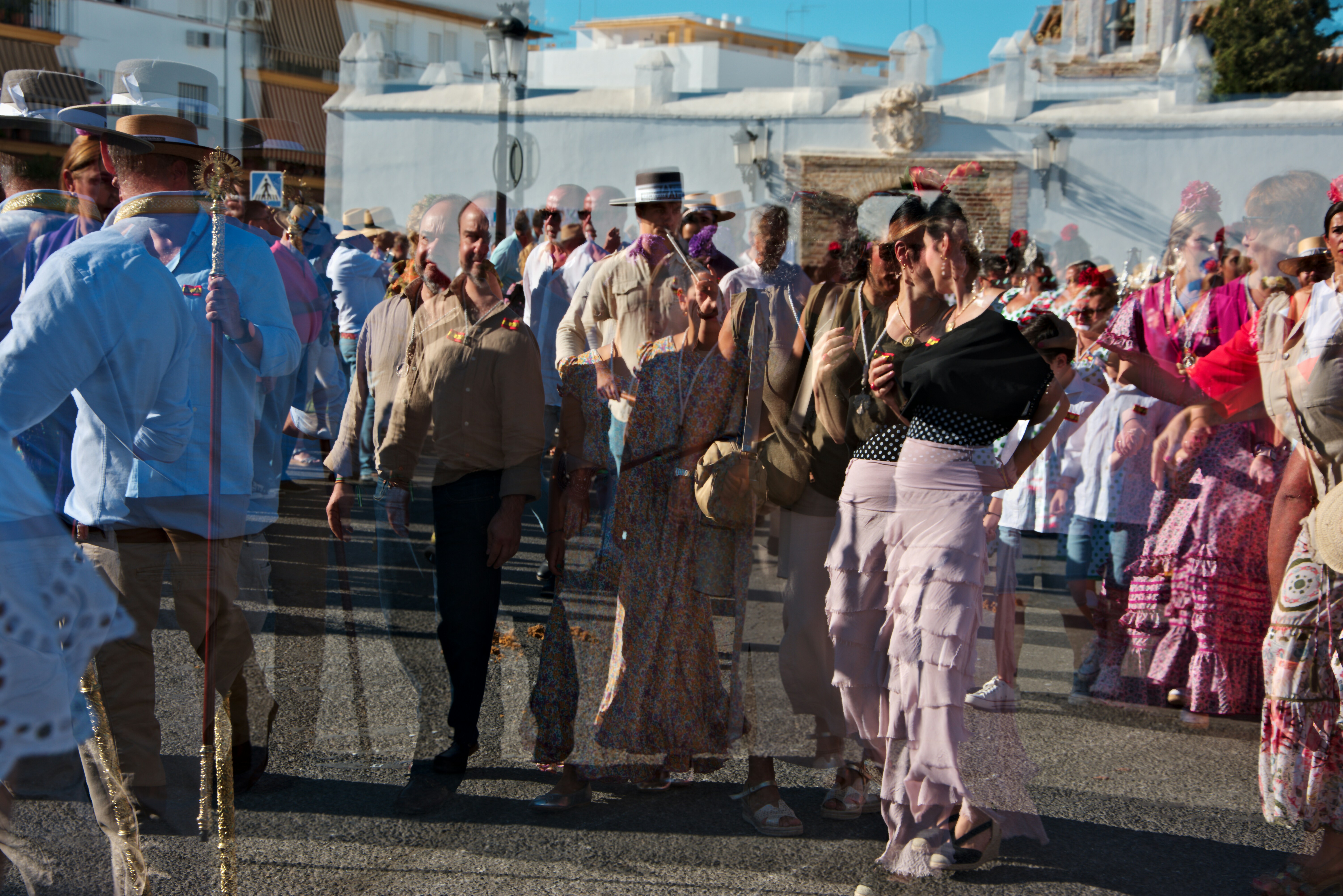 a group of people walking