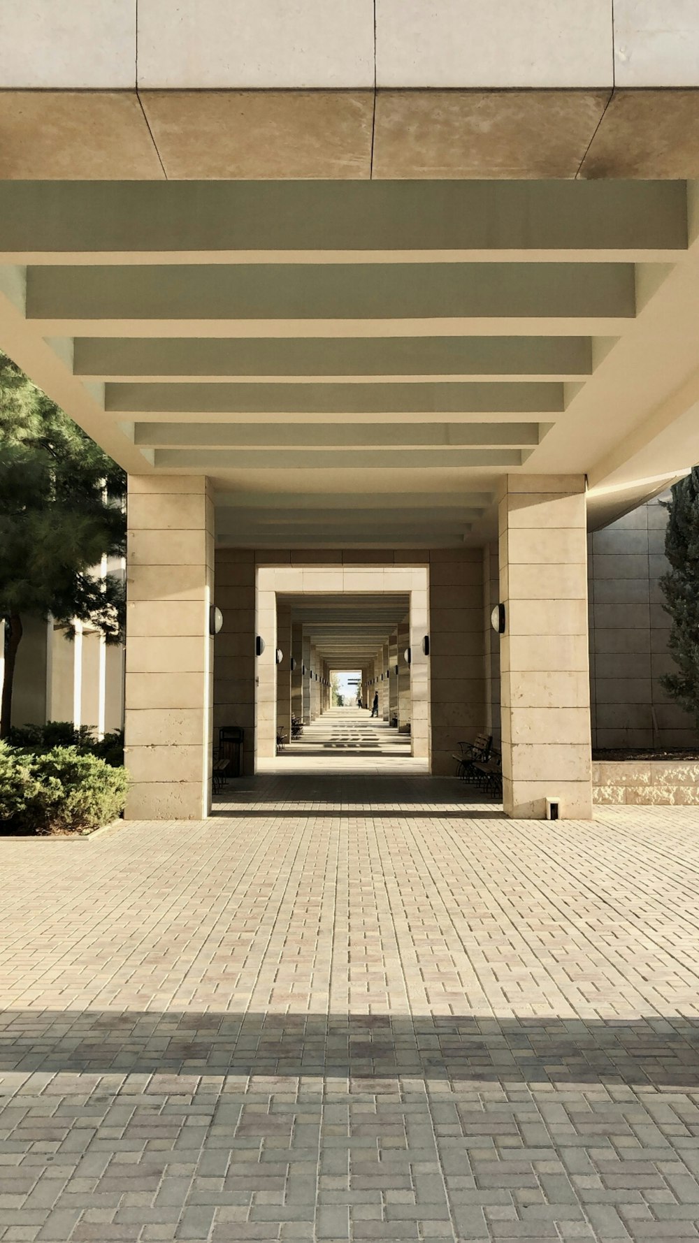 a building with a large entrance