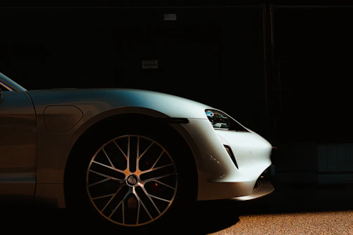 a white sports car