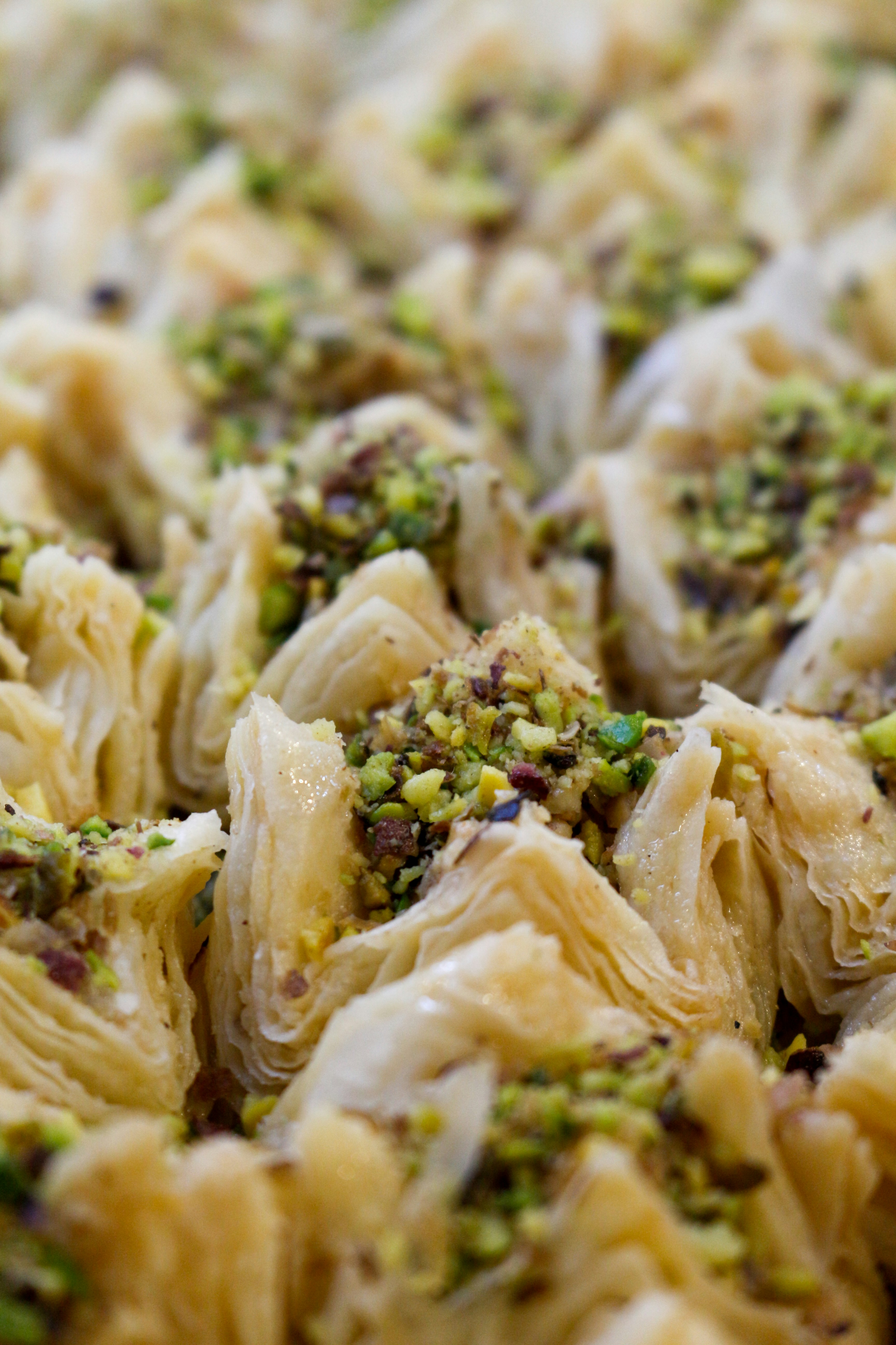 Handcrafted baklava detail