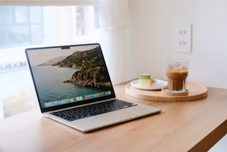 a laptop on a table
