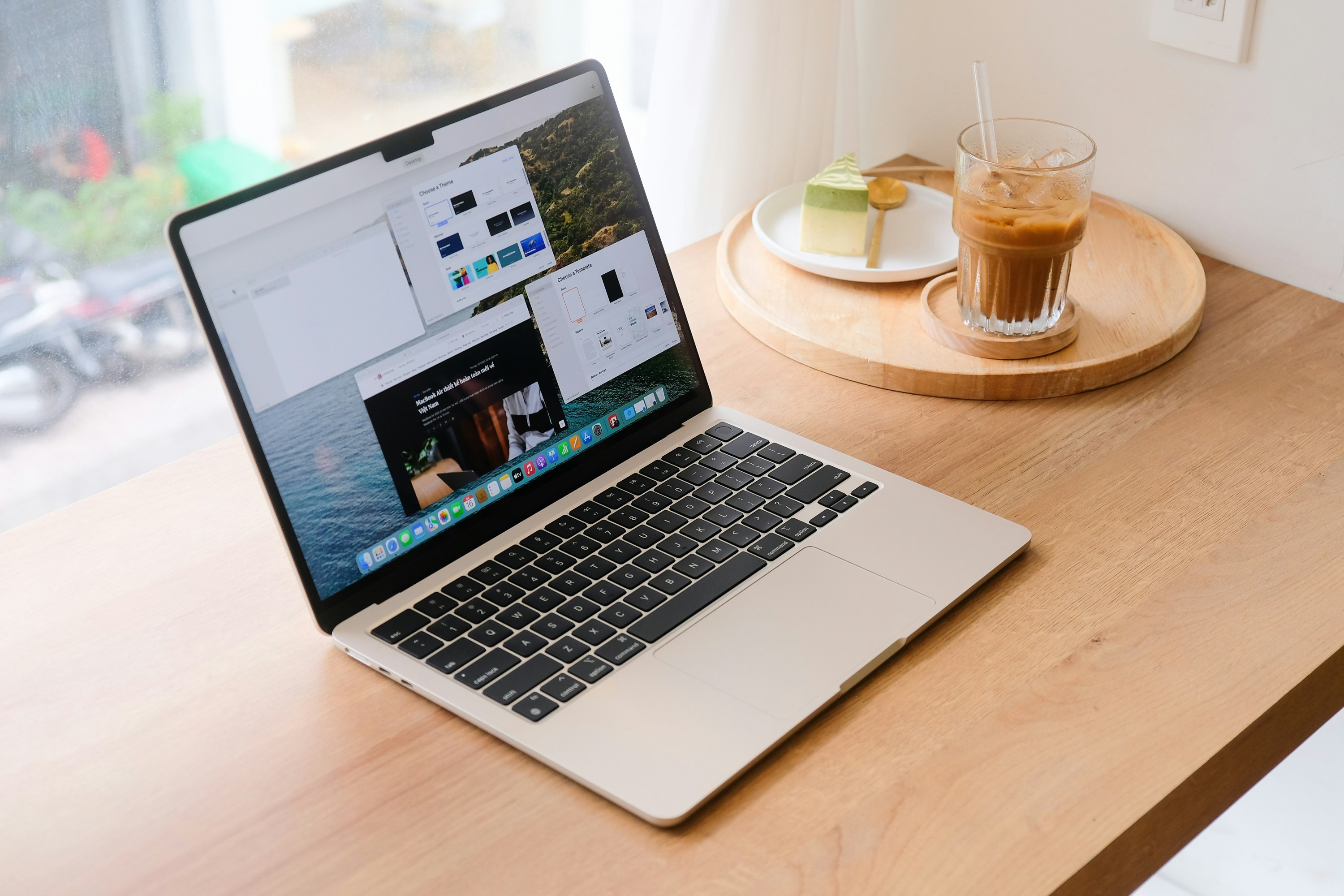 MacBook Pro laptop on a table with sleek design
