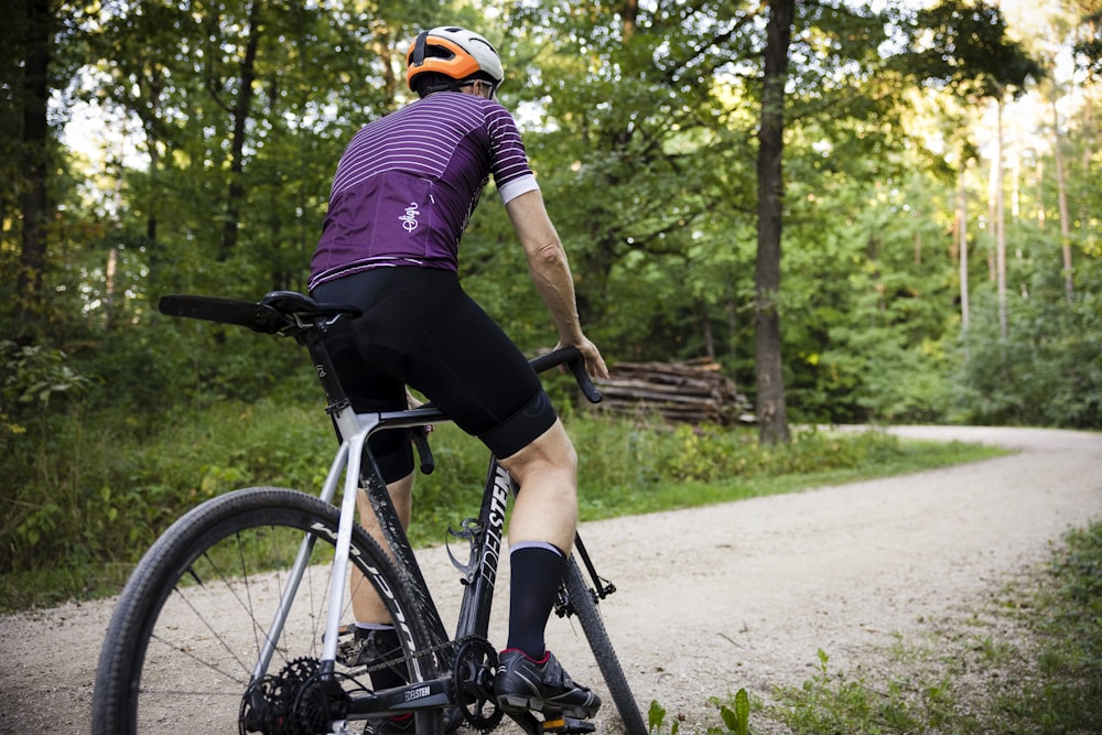 a man riding a bicycle