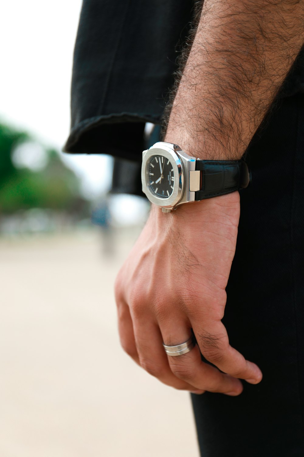 a man wearing a watch