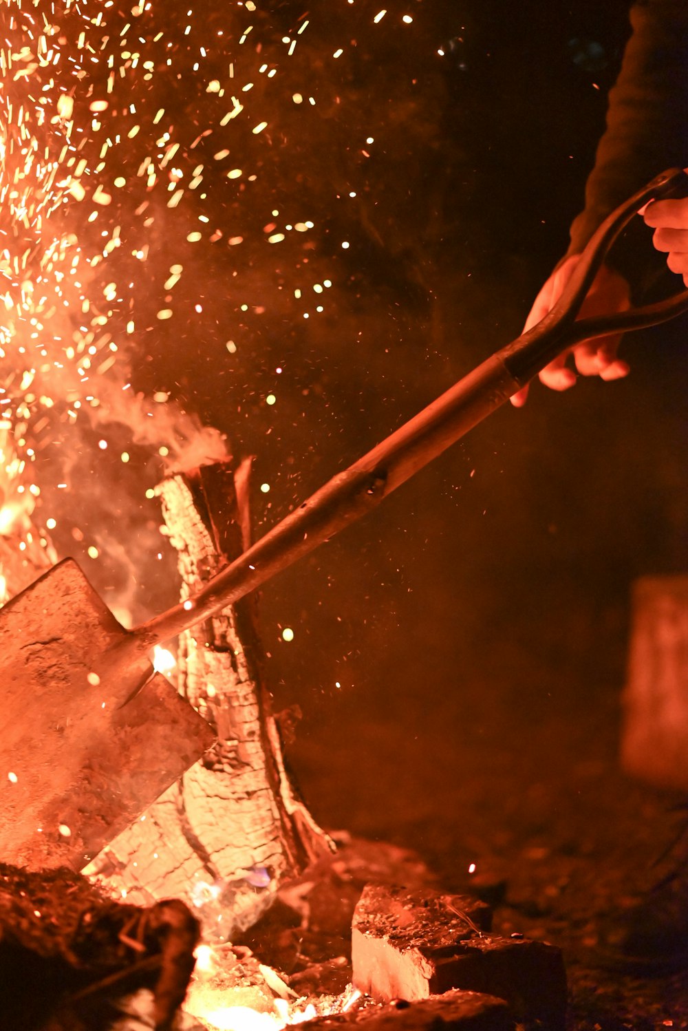 a fire burning in a fireplace