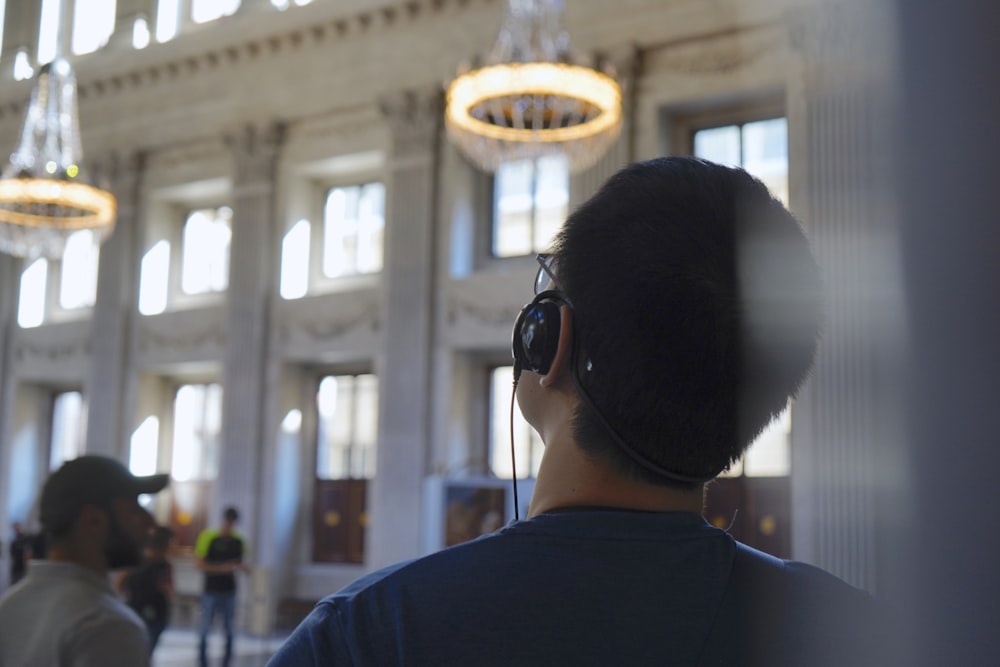 a man wearing a headset