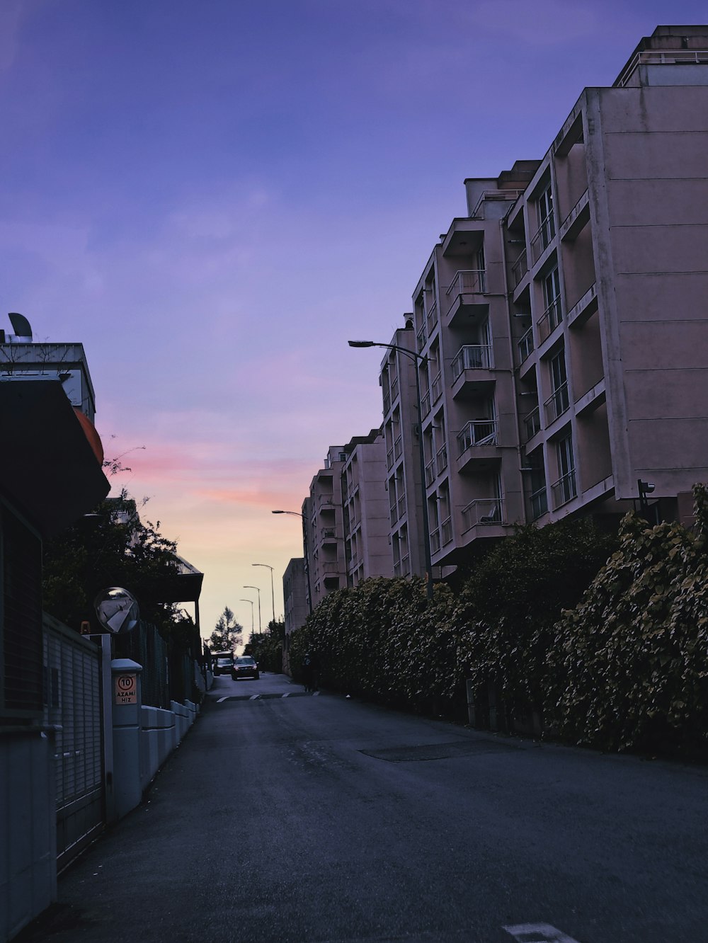 a street with buildings on either side