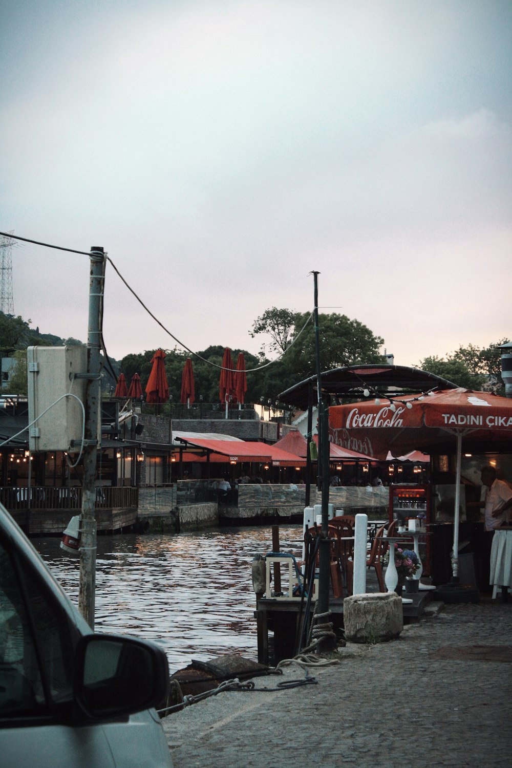 a body of water with buildings along it