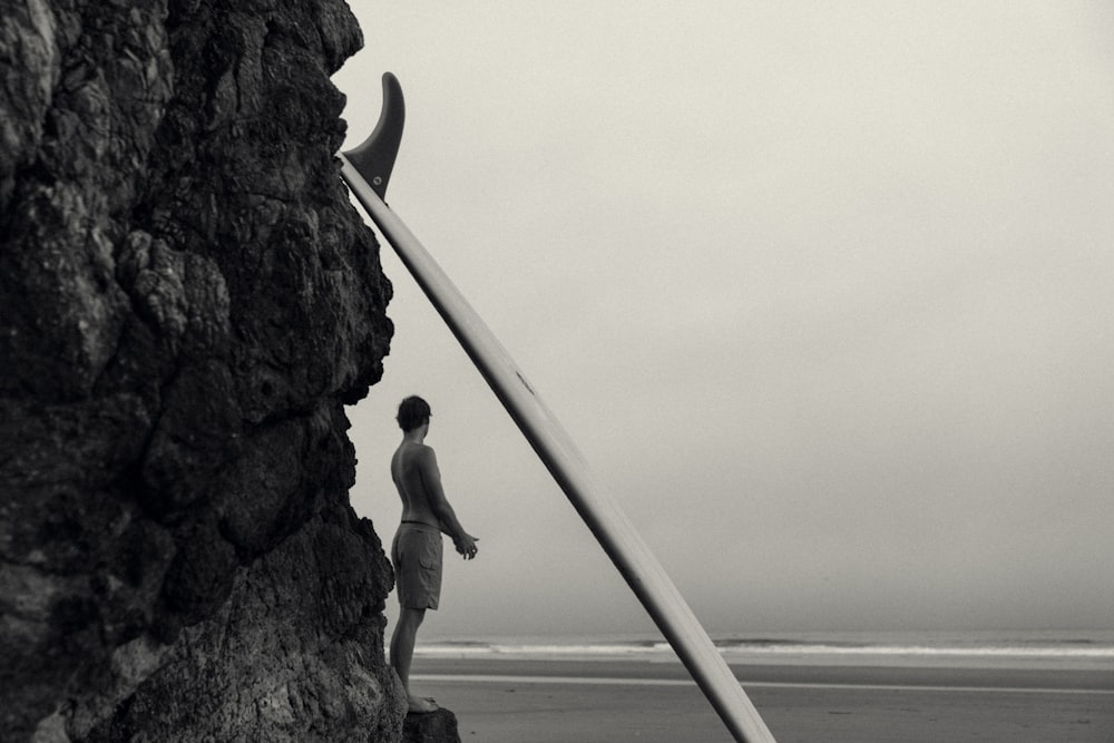 a person standing on a beach