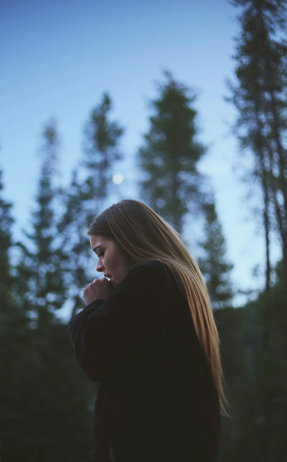 a woman smoking a cigarette