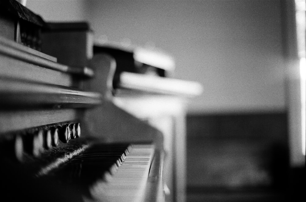 a close-up of a piano