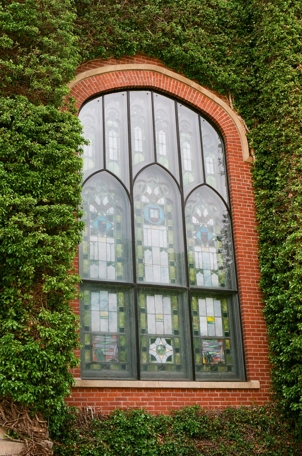 a window with a design on it