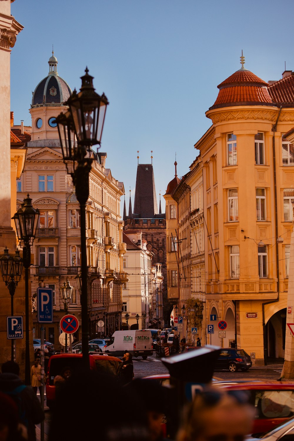 a busy city street