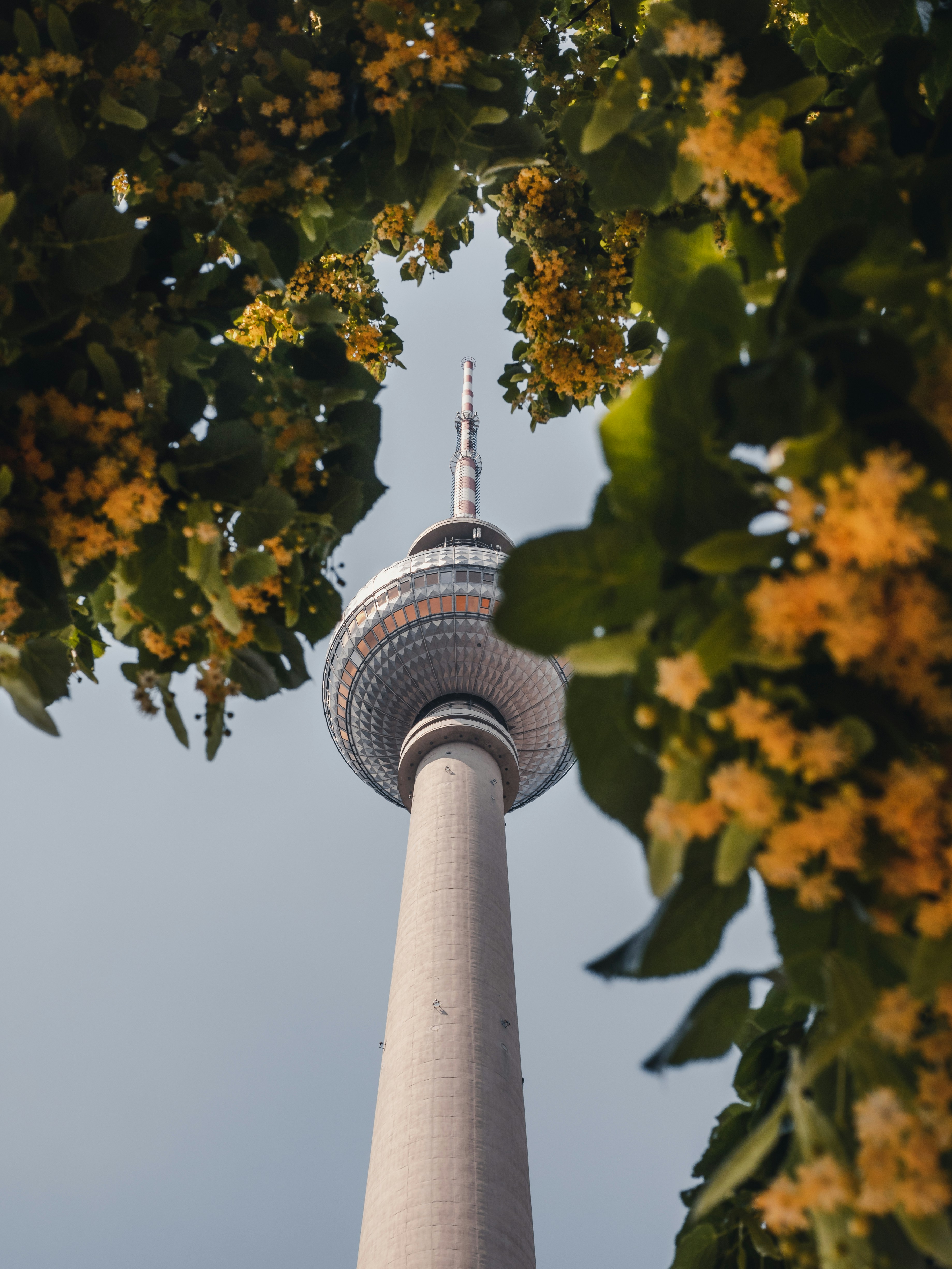 uma torre alta com um topo pontiagudo