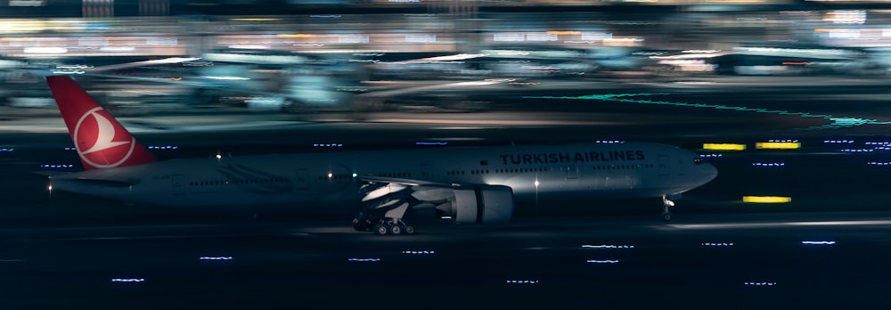 a large airplane on a runway