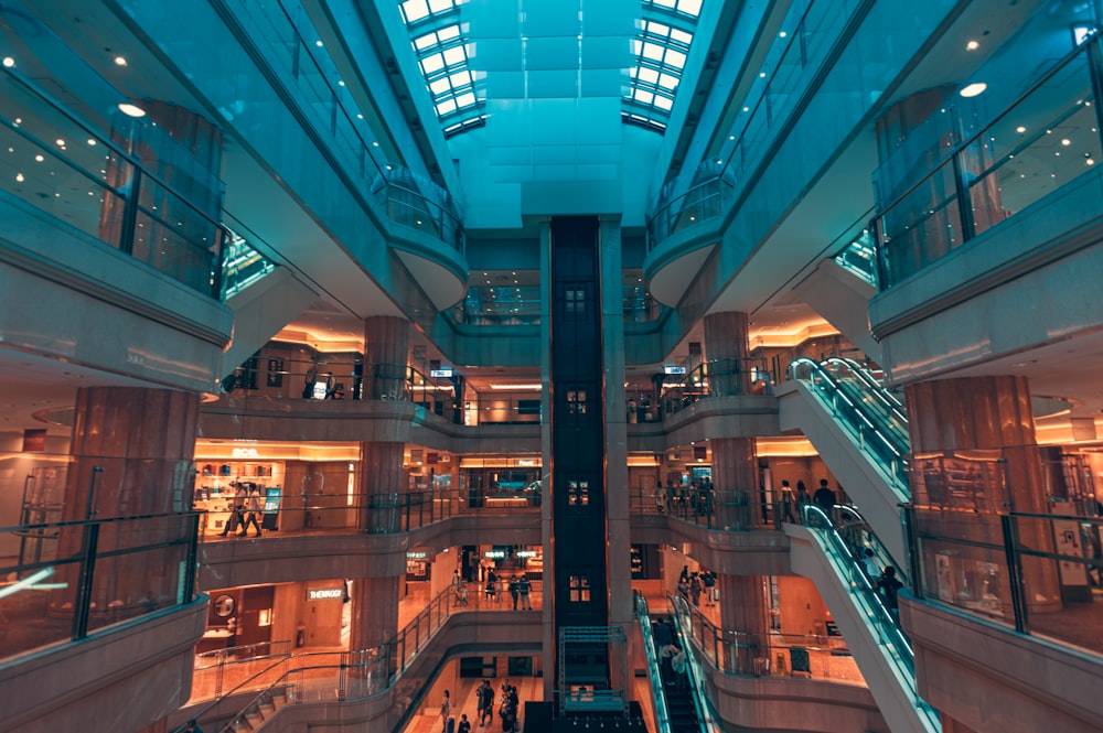 a large building with a large glass ceiling