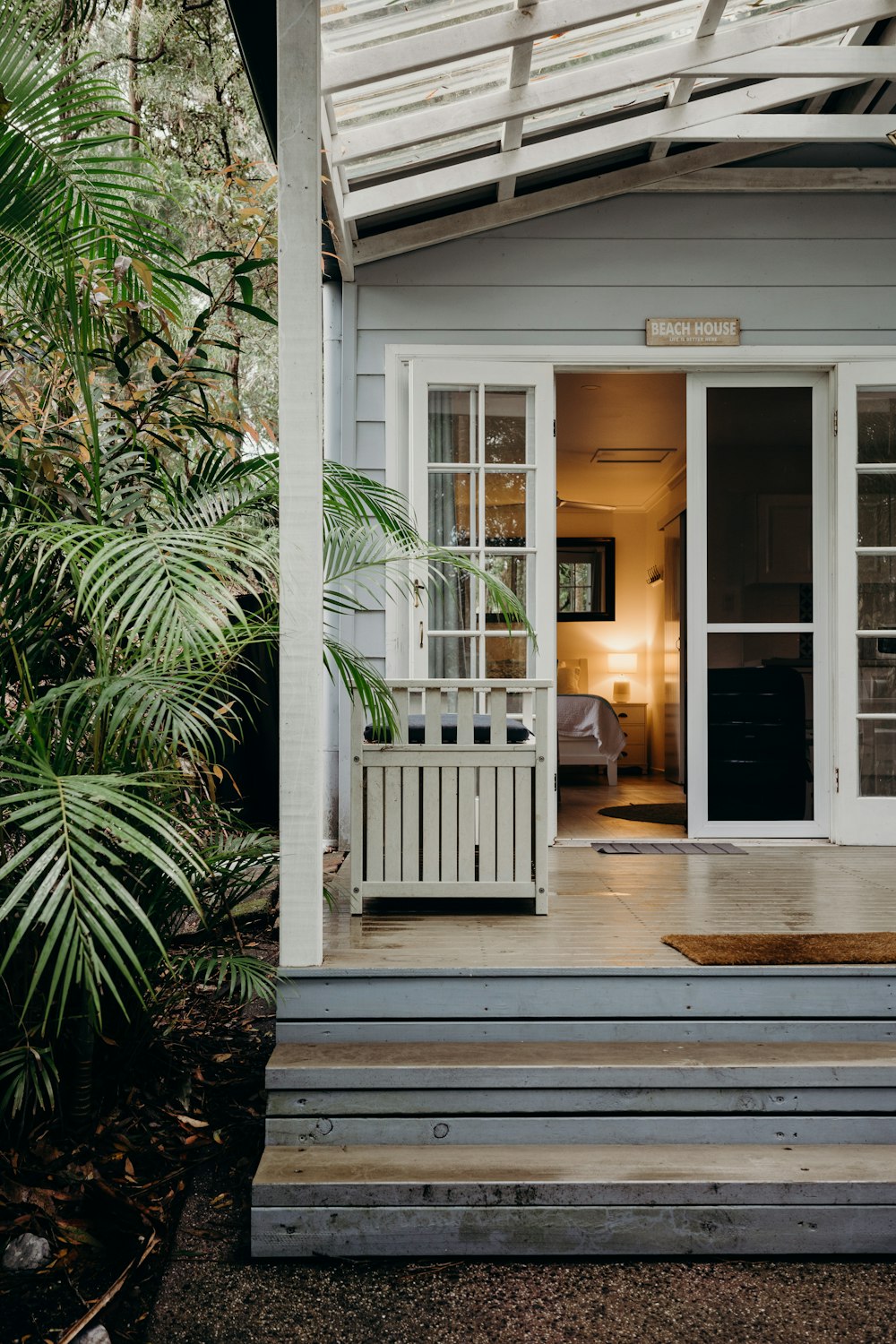 a house with a porch and a deck