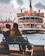 A happy couple enjoying a sunset yacht tour in Izmir's coastal waters.