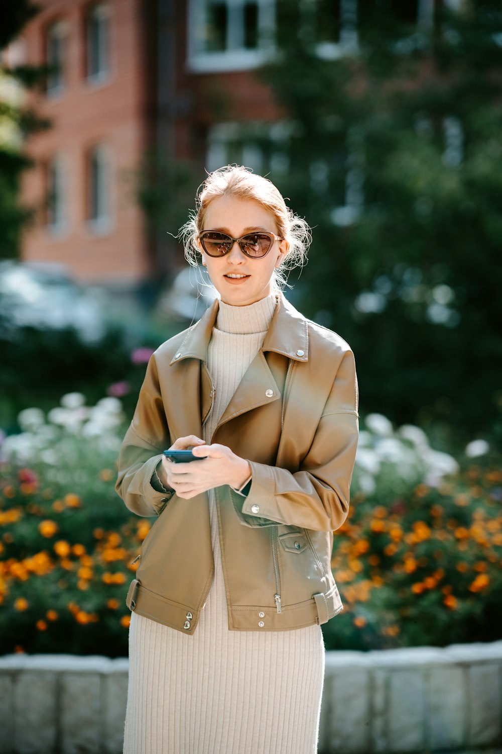 a woman wearing sunglasses