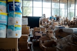 a room full of boxes