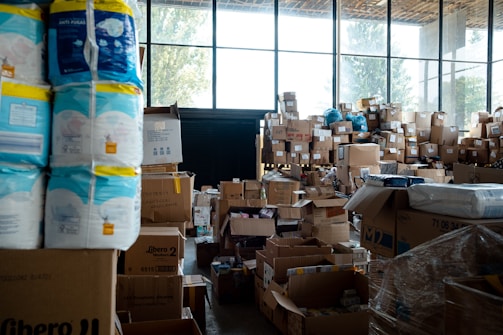 a room full of boxes