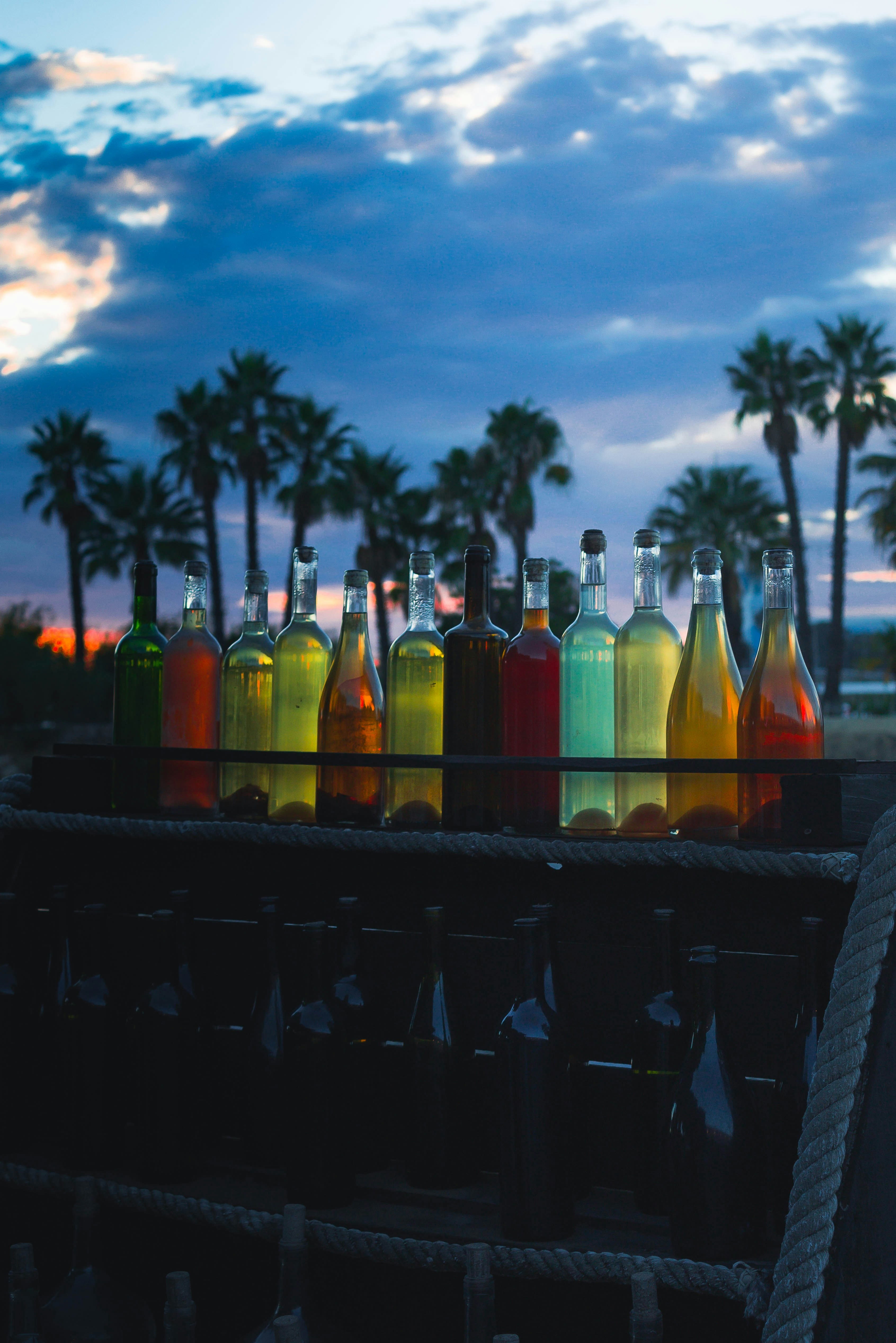 Rooftop terrace overlooking Seville at sunset, Spain