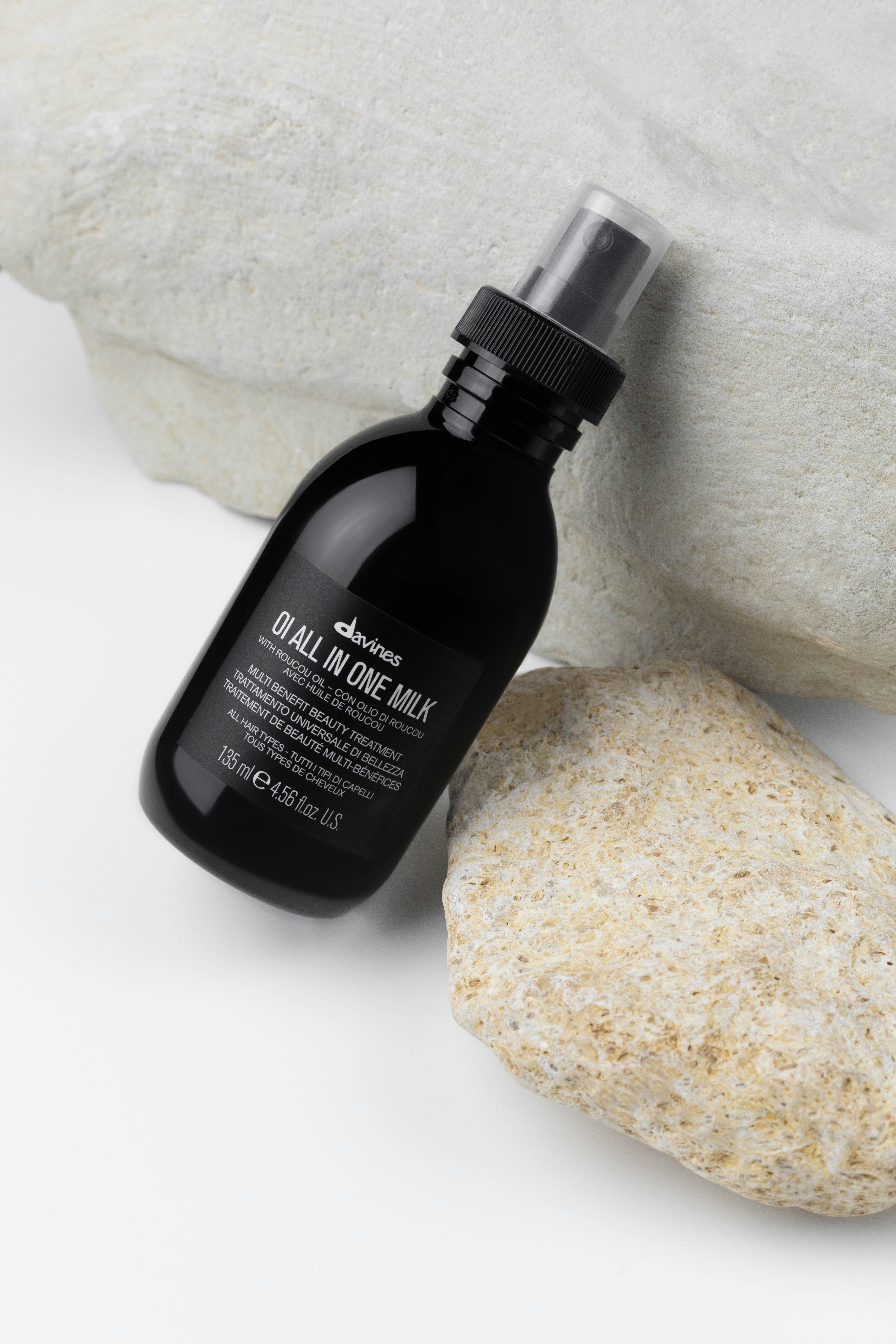 a black bottle of nail polish