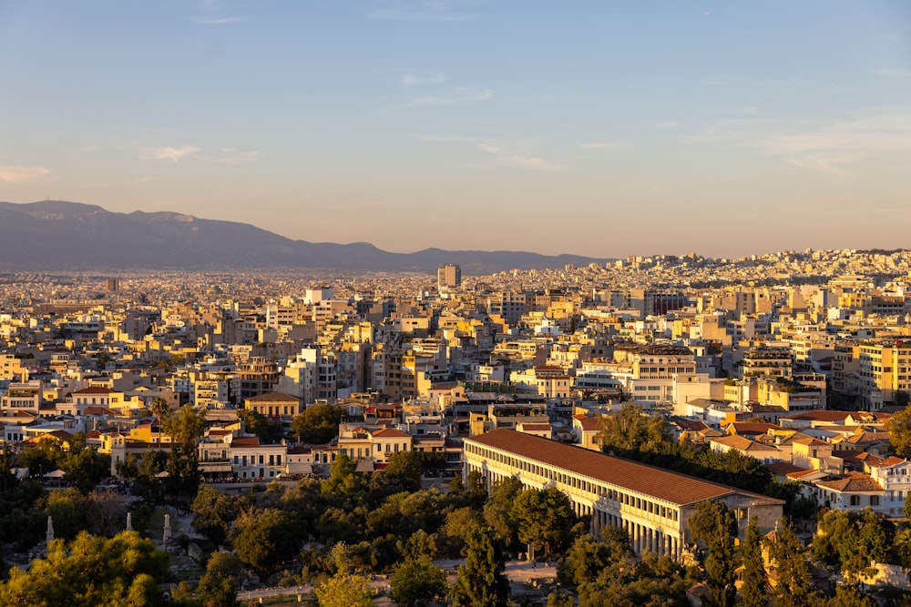 a city with many buildings