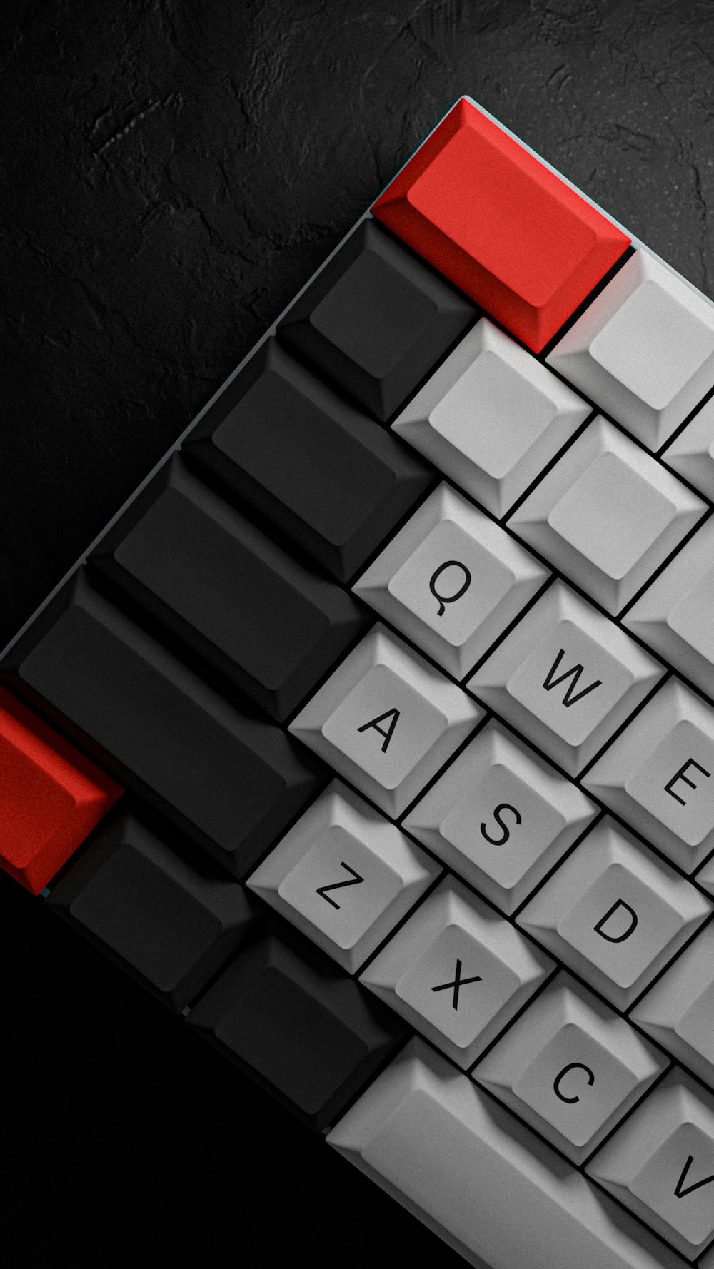 a close up of a computer keyboard