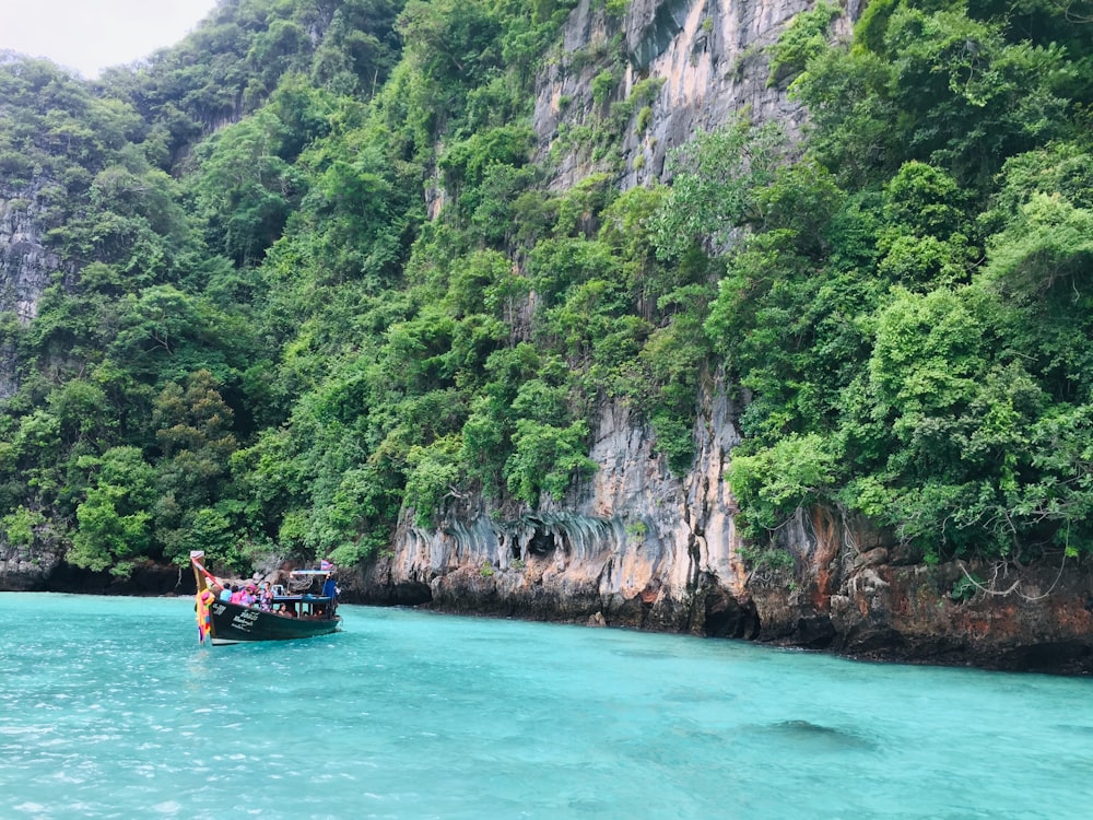 a boat sailing on the water