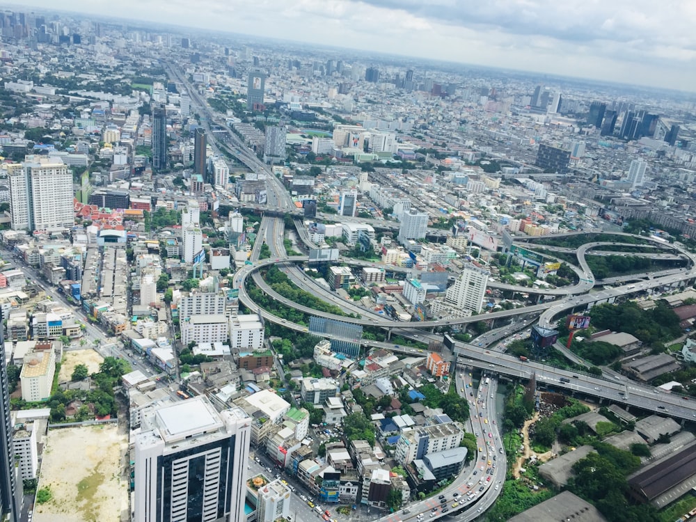 a city with many buildings