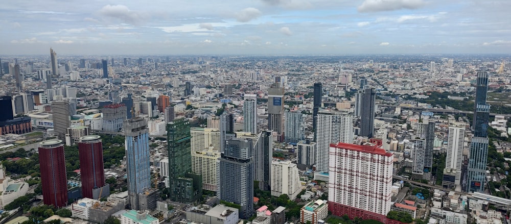 a city with many buildings