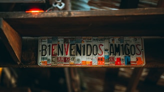 a license plate on a car