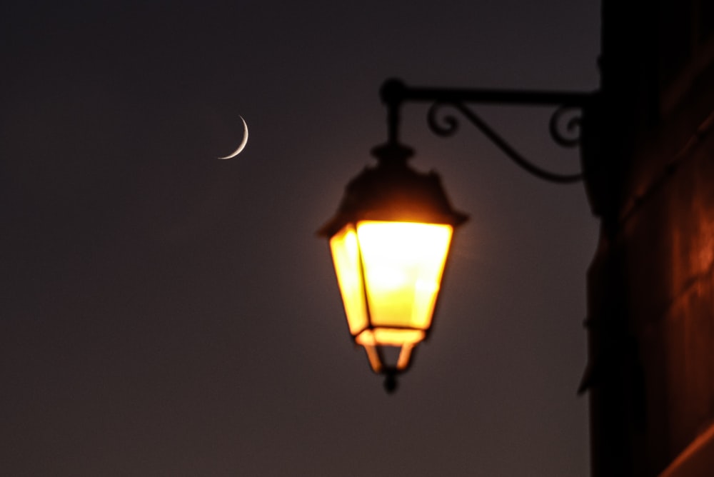 a lamp on a pole