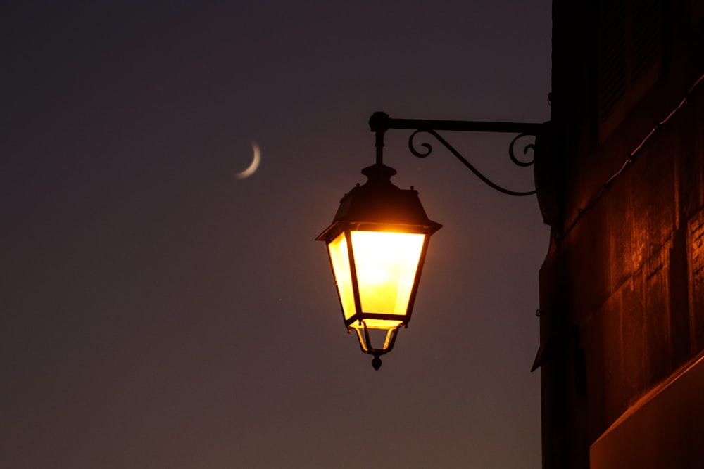 a lamp on a pole