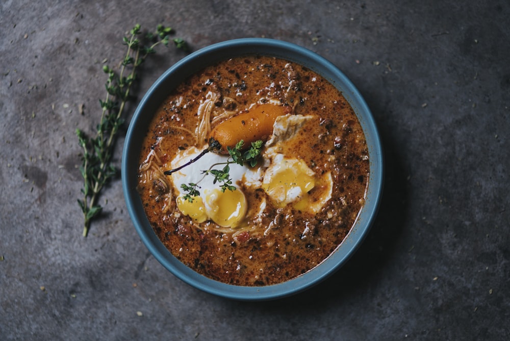 a bowl of food