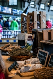 a display of food