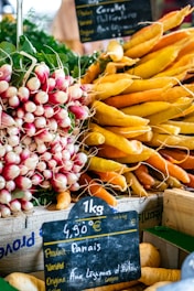 a bunch of vegetables in a market