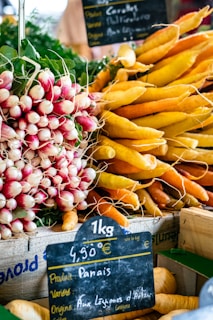 a bunch of vegetables in a market