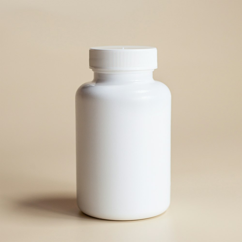 a white plastic bottle