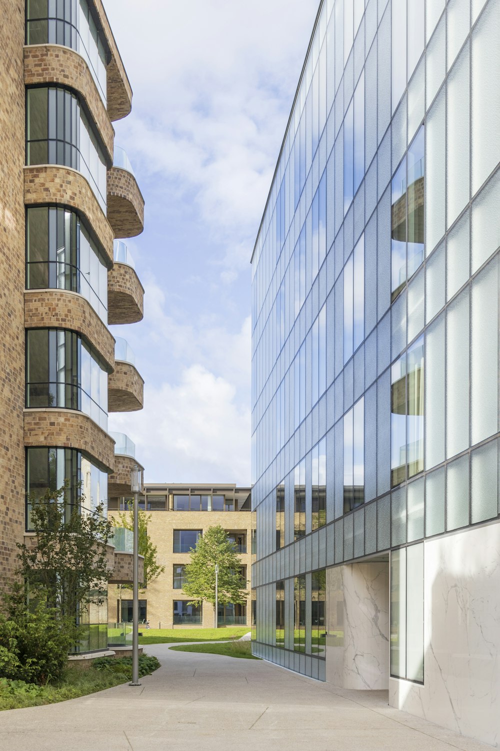 a building with glass windows